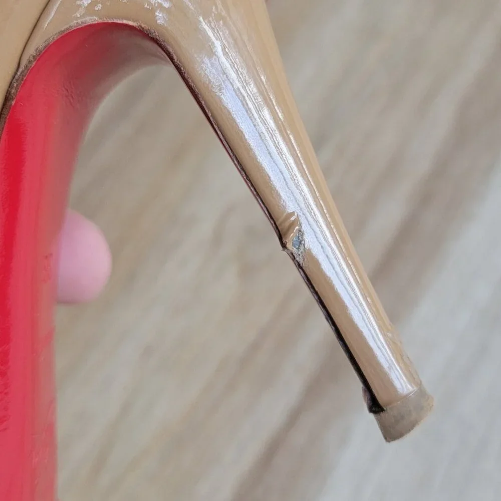 Christian Louboutin Nude Square Toe Patent leather Pumps Eur. 36 - Picture 15 of 16